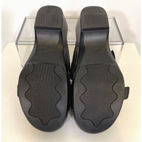 Dansko Sophie Womens Size EU 37 US 6.5-7‎ Black Metallic Strap Buckle Sandals - Picture 4 of 8